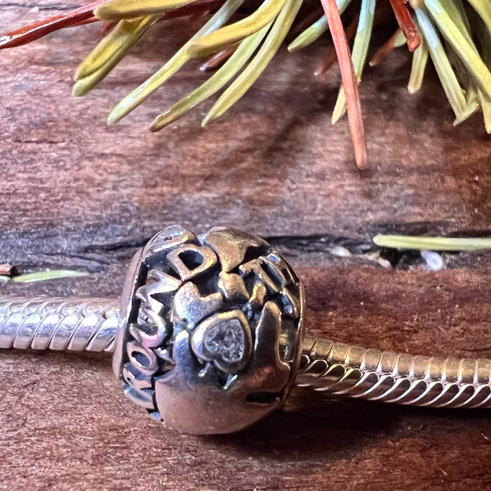 Authentic Pandora Charm Around the World Globe Map Silver Earth Travel Bead Cz